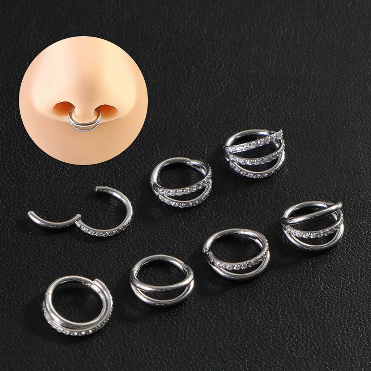 CLOSED HOOP NOSE RING 316 STAINLESS_CWMM9523
