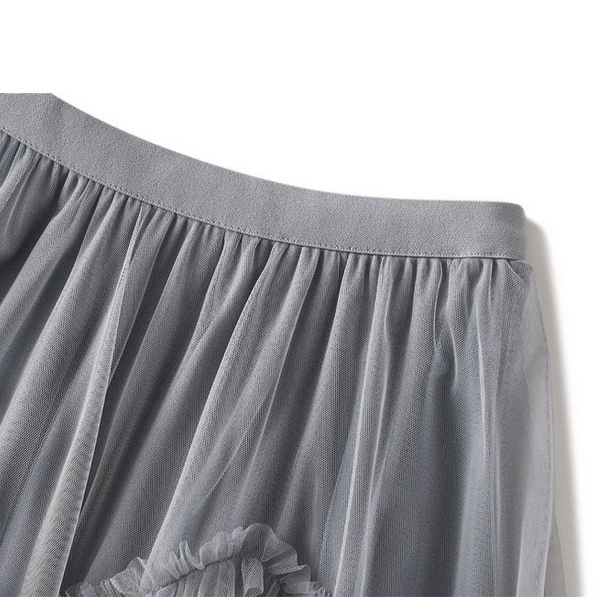 Tiered Tulle Patchwork Flared Maxi Skirt_Cwbms0388