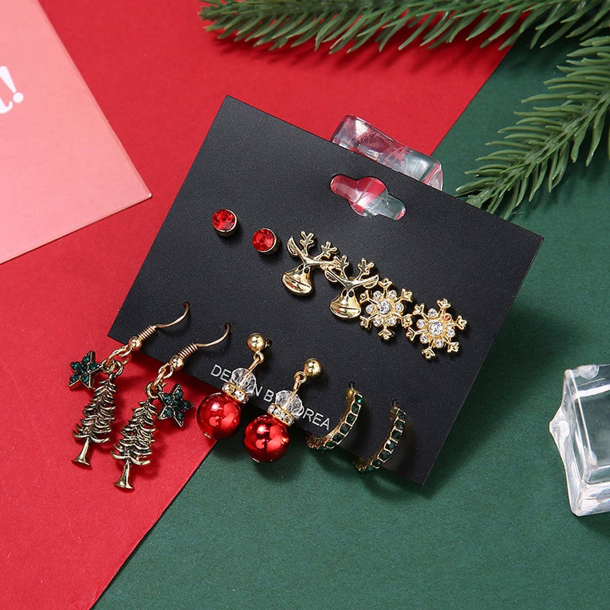 CHRISTMAS FASHION SWEET ALLOY EARRINGS JEWELRY SET_CWMM2630