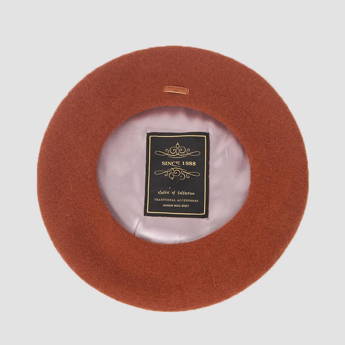 RETRO BERET WITH THICK LEATHER LINING_CWAH1939