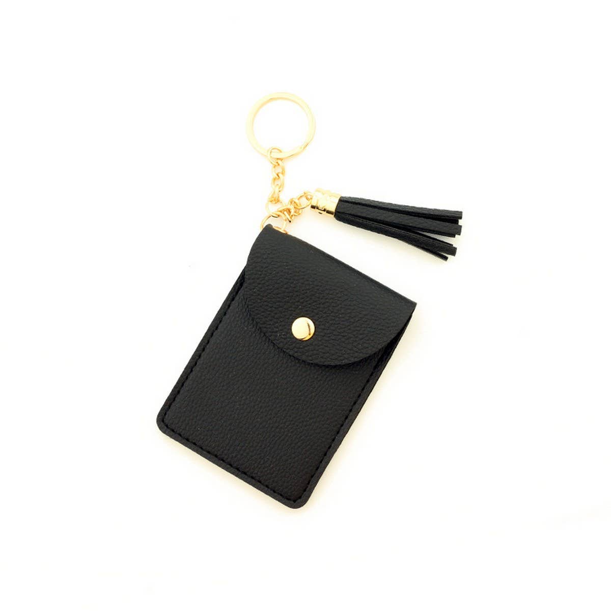 PU LEATHER CARD HOLDER WALLET WITH TASSEL_CWAB4963
