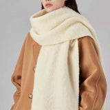 ICELAND BLUE WOOL SCARF LONG WINTER TASSEL WRAP_CWASC1097