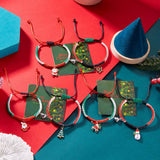 CHRISTMAS WOVEN TREE PAPER CARD MAGNETIC BRACELET_CWAJE2393