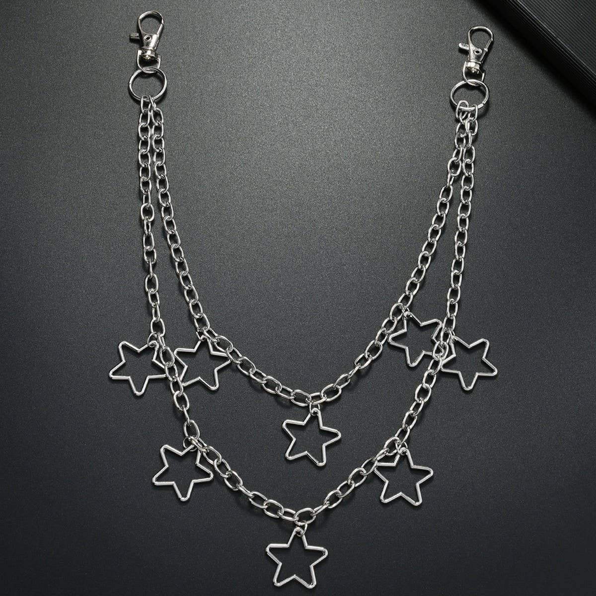 METAL FIVE POINTED STAR PENDANT TROUSER CHAIN_CWMM4886