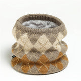 PLAID CONTRAST COLOR FASHION NECK COVER_CWASC1036