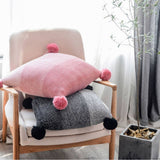 GRADIENT HERRINGBONE COTTON CABLE KNITTED PILLOW_CWMM2385