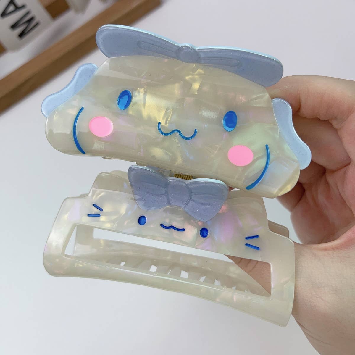 CUTE CARTOON CLOUD KITTEN HAIR CLAWS CLEAR GIRL_CWAHA1349