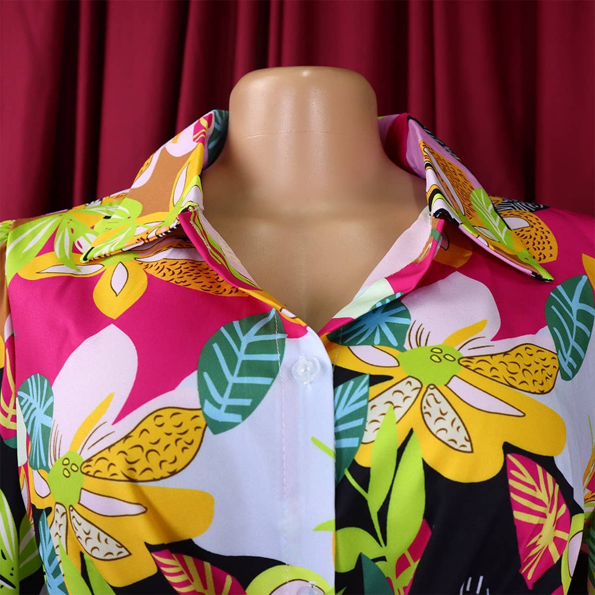 PRINTED SHIRT TOP WIDE LEG PANTS TWO PIECE SET_CWSTB1143