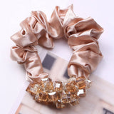 ELEGANT CRYSTAL SCRUNCHIE FASHION HAIR TIE_CWAHA6863