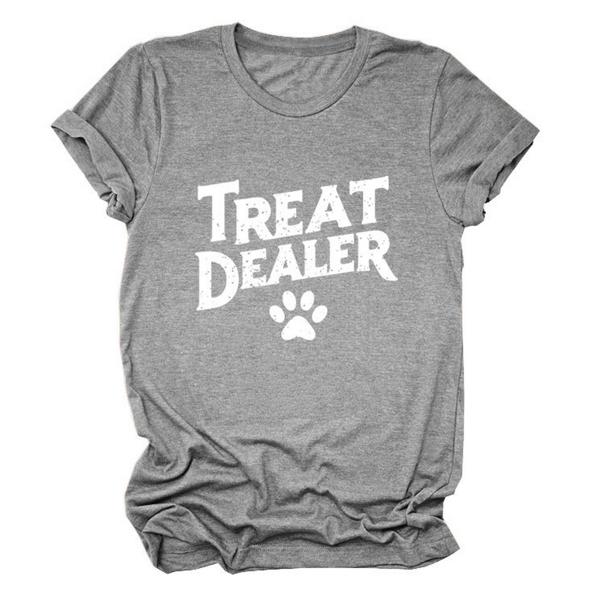 STYLISH CREW NECK SHORT SLEEVE TEE FOR WOMEN_CWDSD8365