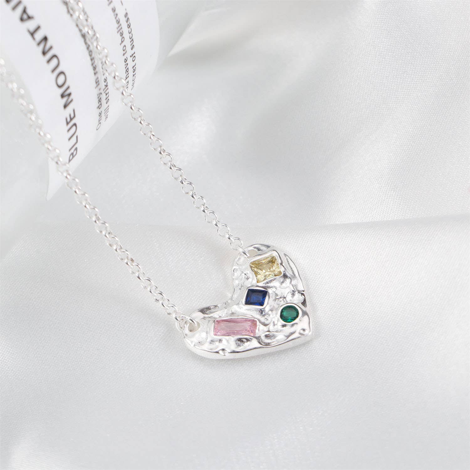 Pearl Zircon Titanium Steel Necklace
