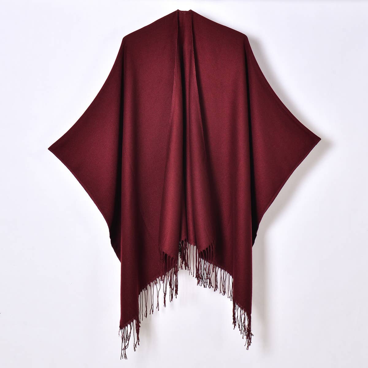 2024 NEW SOLID COLOR TASSEL SPLIT SHAWL_CWASC0962