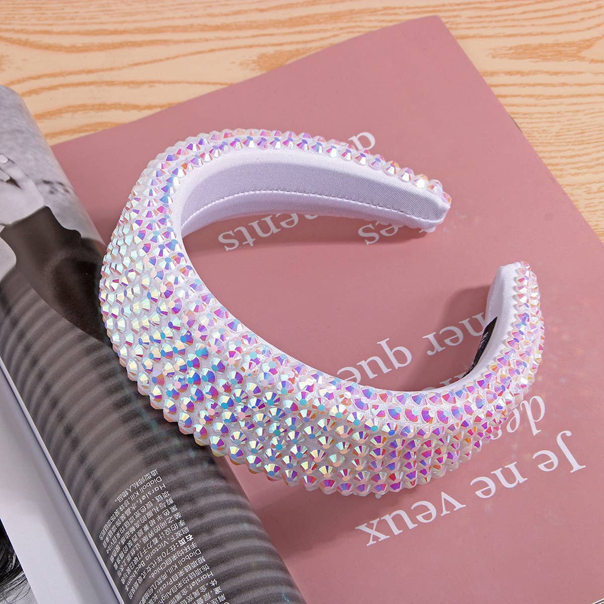 FULL RHINESTONE WIDE BRIMMED FASHION HEADBAND_CWAHA0498