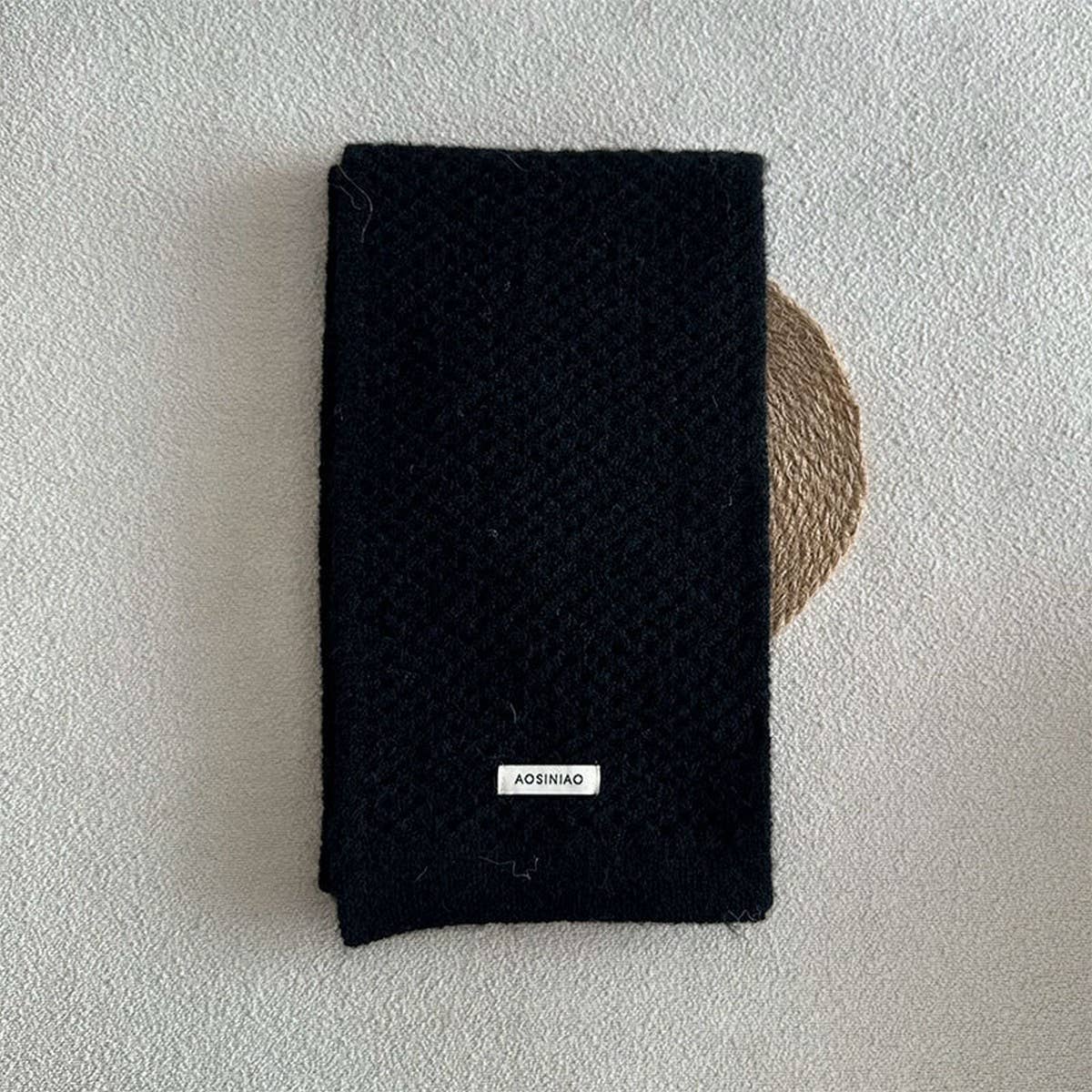 Wool Blend Knit Scarf Dual-Sided Winter Wrap_Cwasc2352