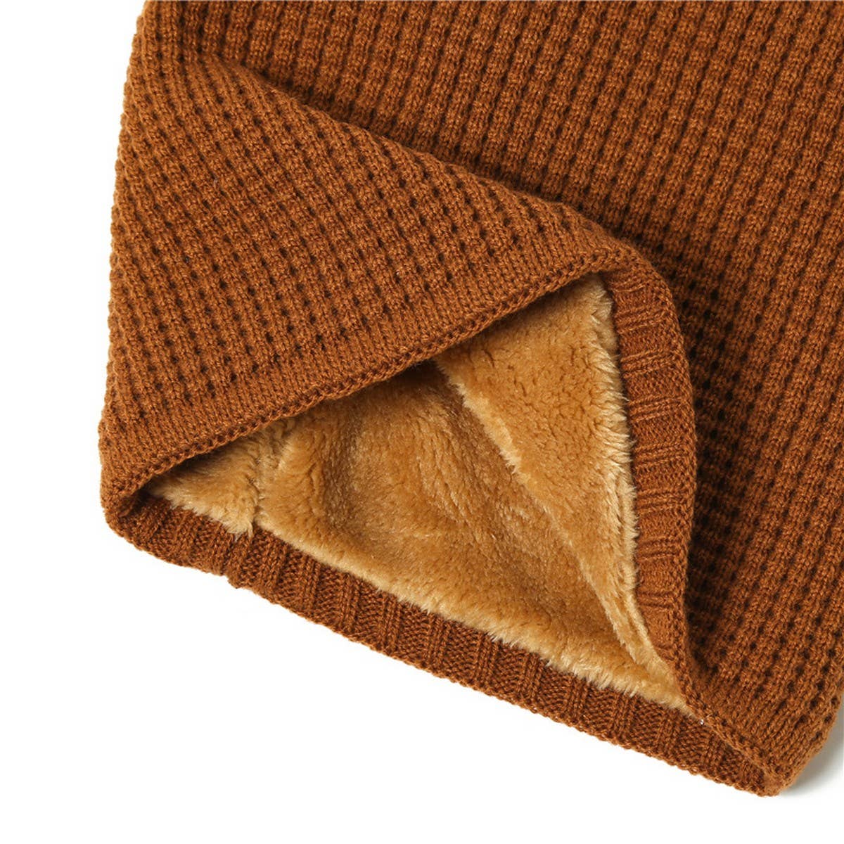 SOLID COLOR WARM VERTICAL STRIPED KNITTED SCARF_CWASC1038