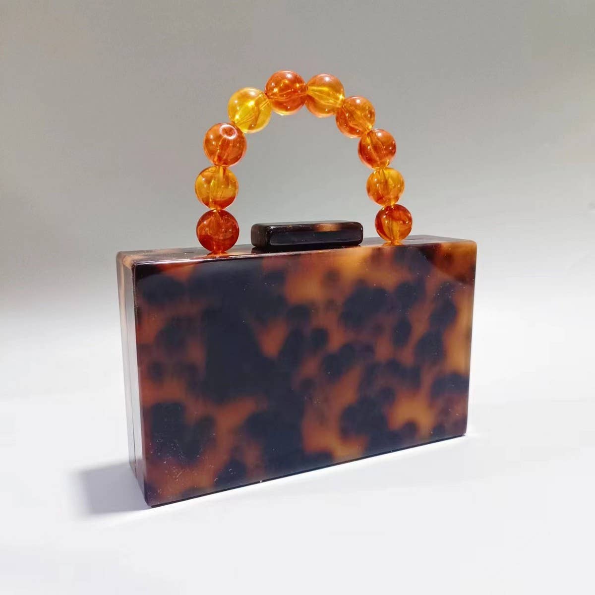 Pearl Acrylic Beaded Clutch Wristlet Wedding Bag_Cwab5858