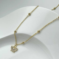 Womens Exquisite Butterfly Clavicle Necklace