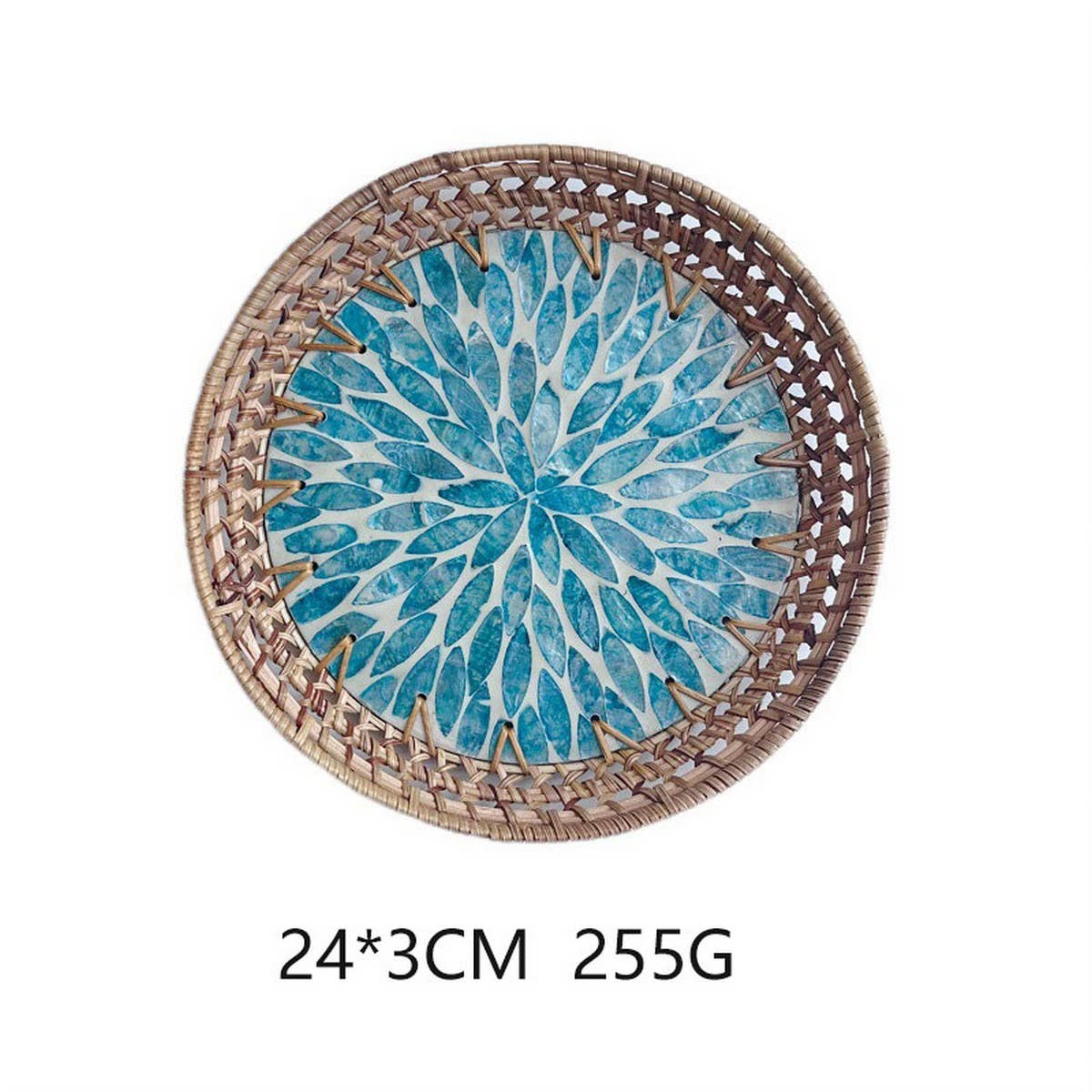 HAND WOVEN RATTAN DESSERT CREATIVE FRUIT PLATE_CWMM4532