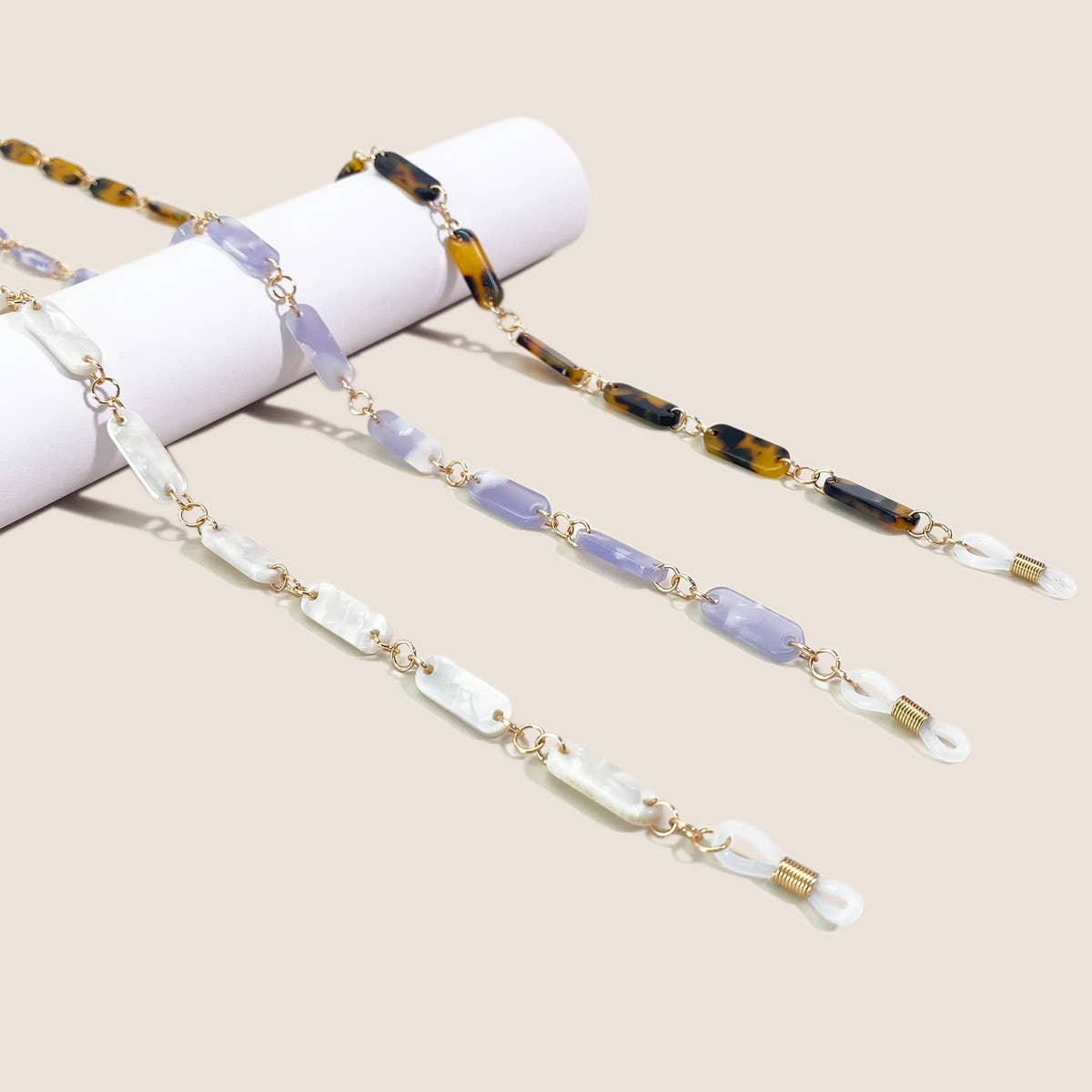 Two-Color Tortoise Shell Anti-Lost Glasses Lanyard_Cwmm1166