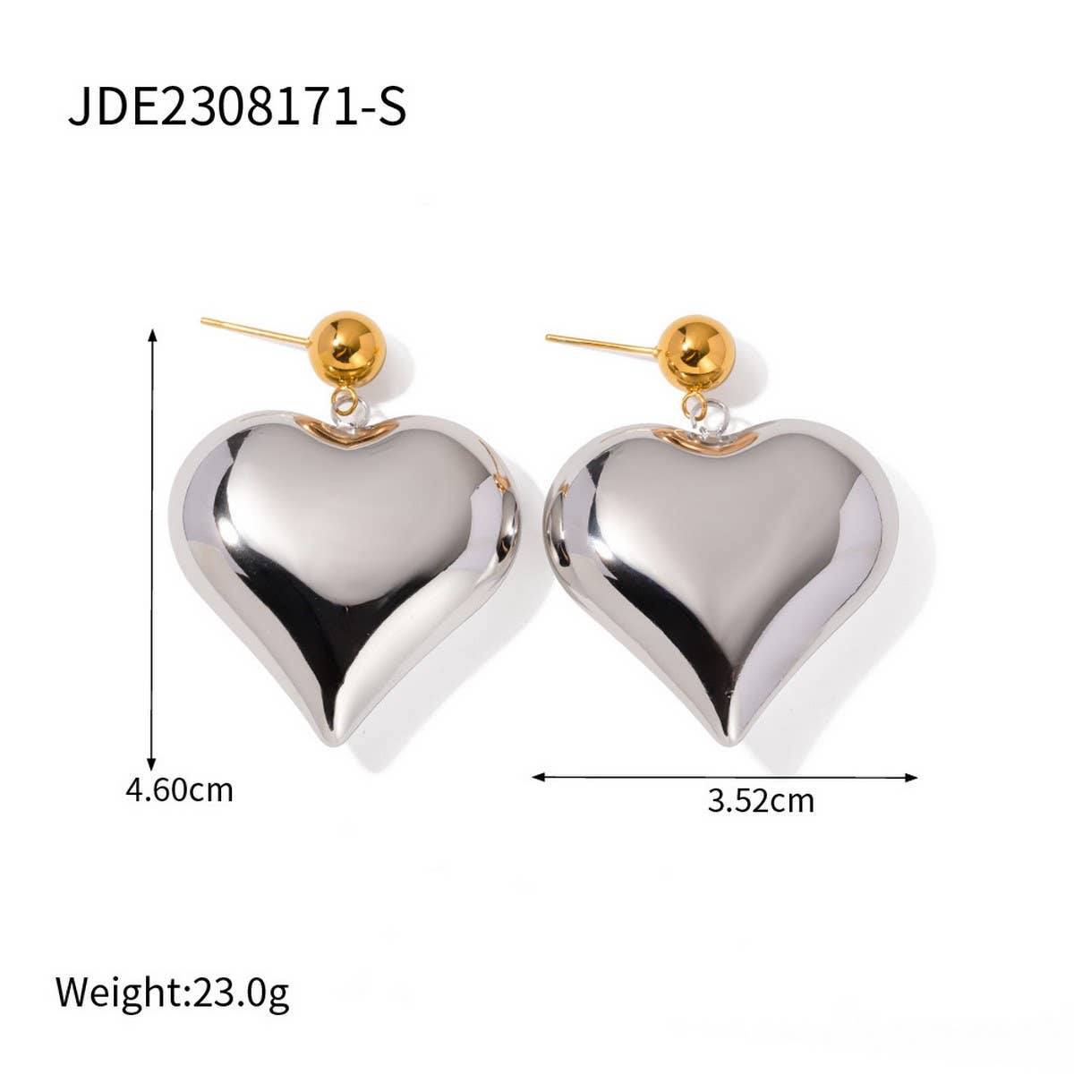HEART PENDANT HIGH END TEMPERAMENT EARRINGS_CWASC1666