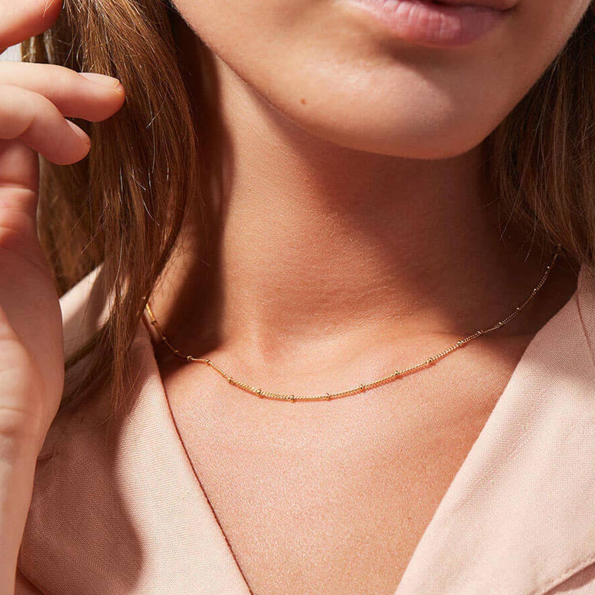 MULTILAYER GOLD PLATE STAINLESS STEEL NECKLACE_CWAJE0619