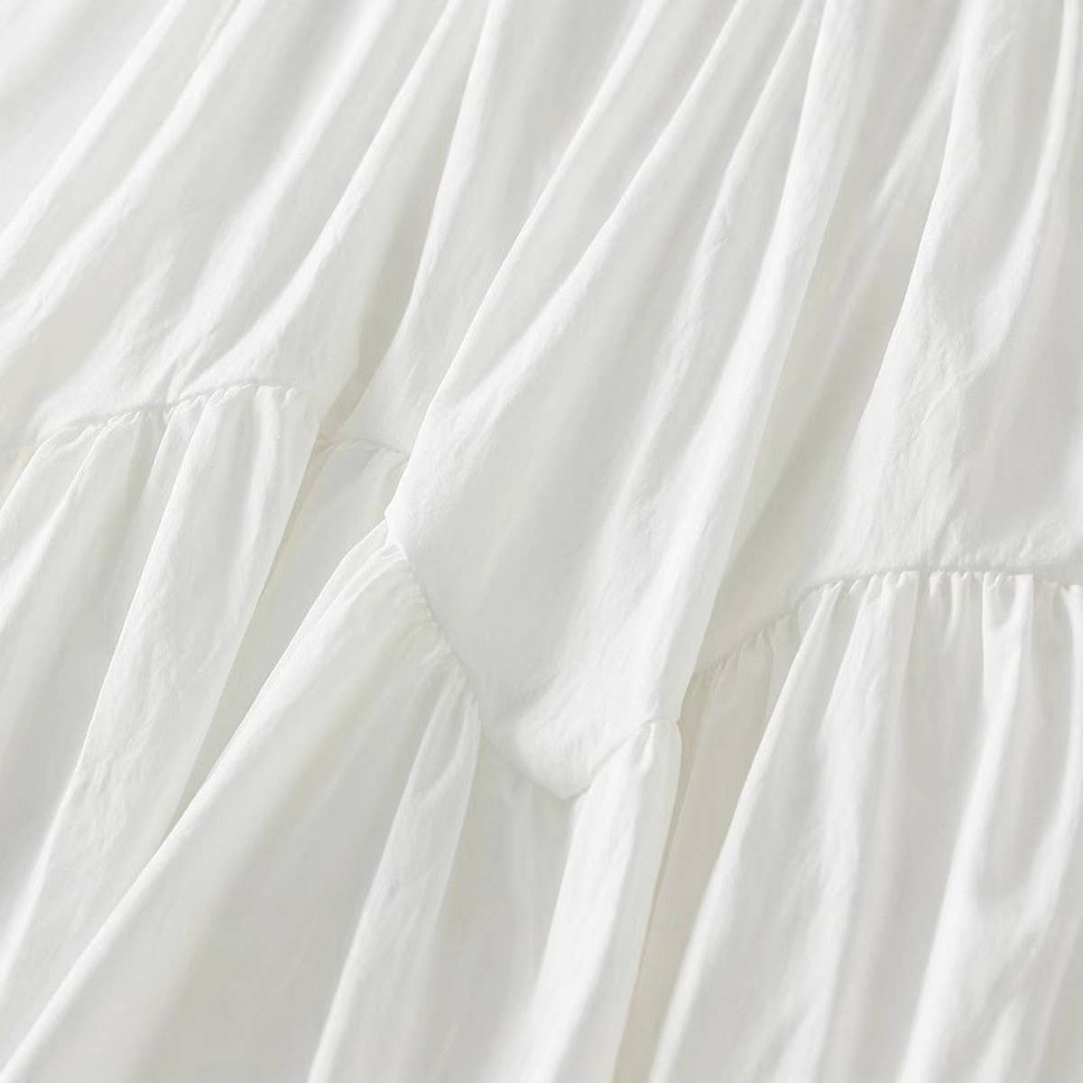 RUFFLE TRIM PANELED A LINE FLOWING MIDI SKIRT_CWBMS0351