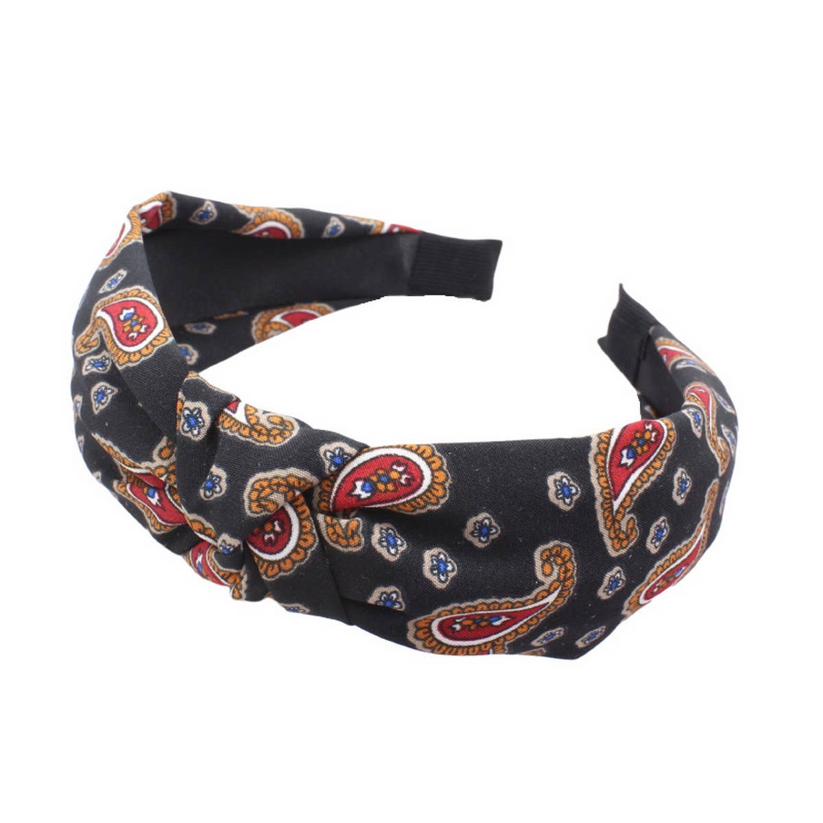 SIMPLE WIDE BRIMMED FABRIC PRINTED HEADBAND_CWAHA1687