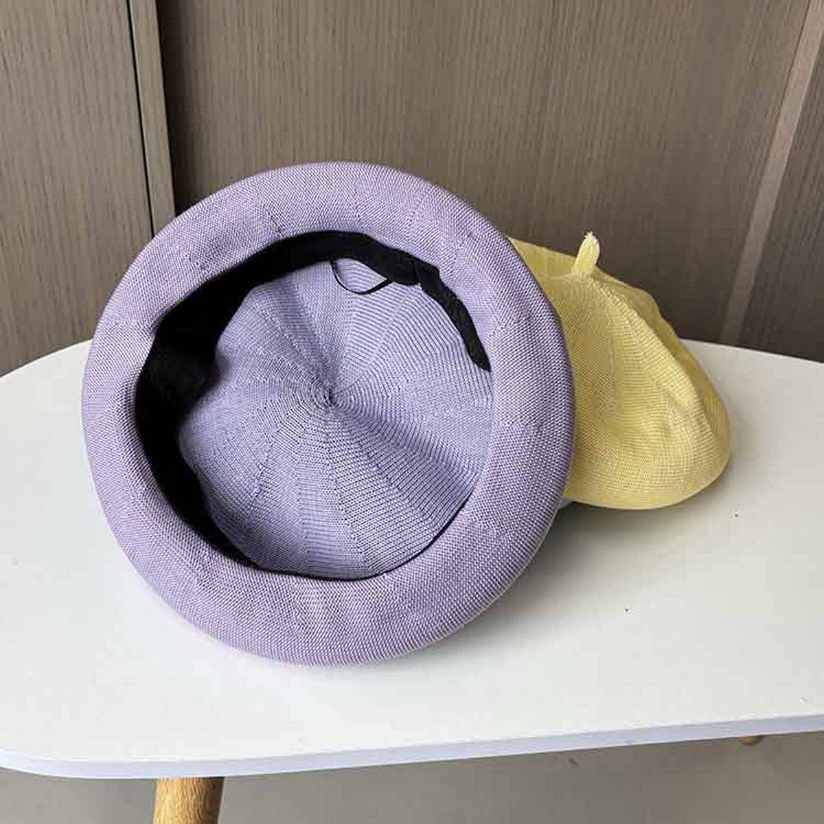 KNITTED ICE SILK BREATHABLE SOLID COLOR BERET_CWAB2901