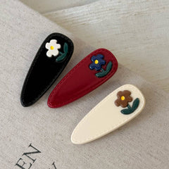 Acrylic Flower Hair Clip Cute Side Bang Barrette_Cwaha07760