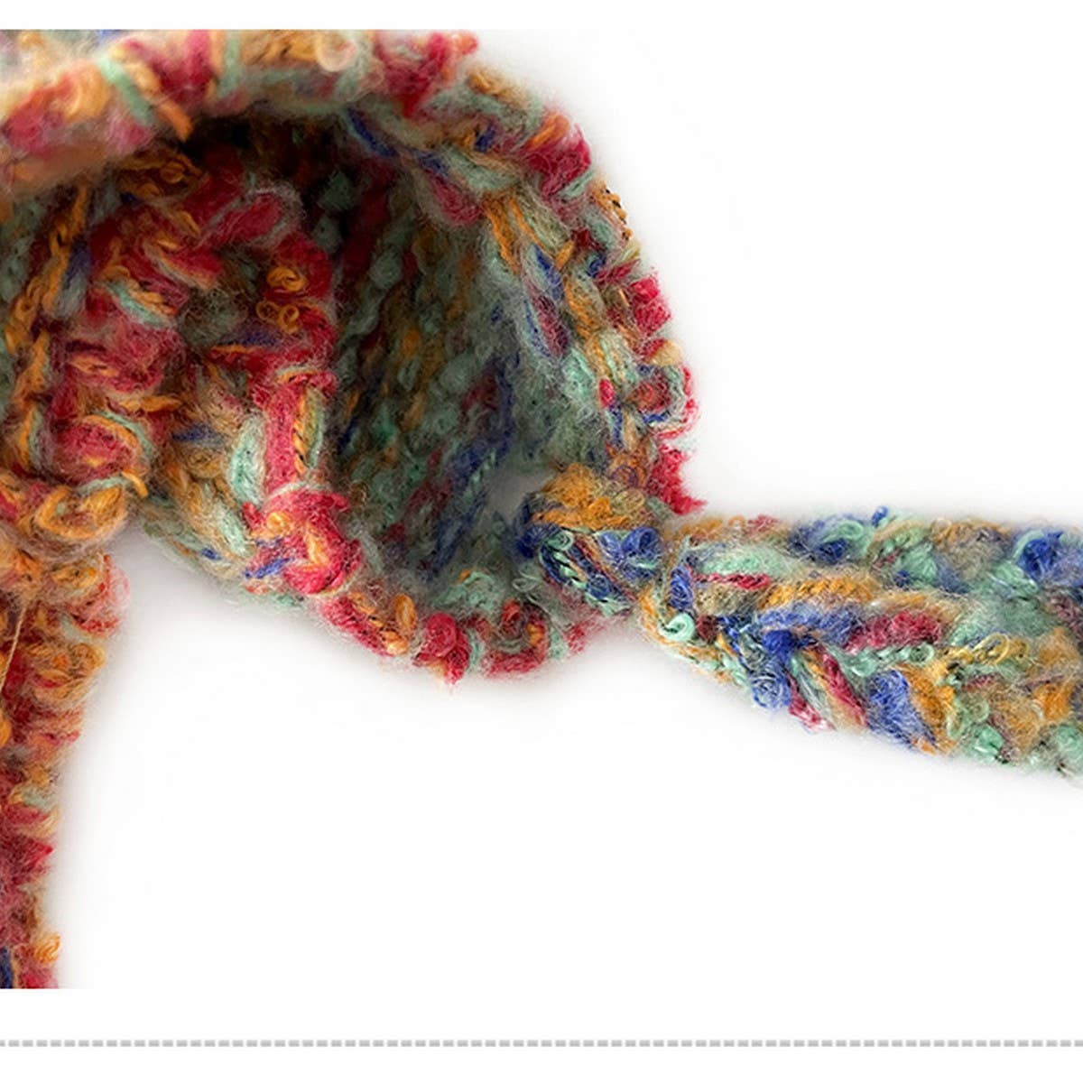 COLORBLOCK KNITTED HAT MIXED COLOR EARMUFFS HAT_CWAH2047