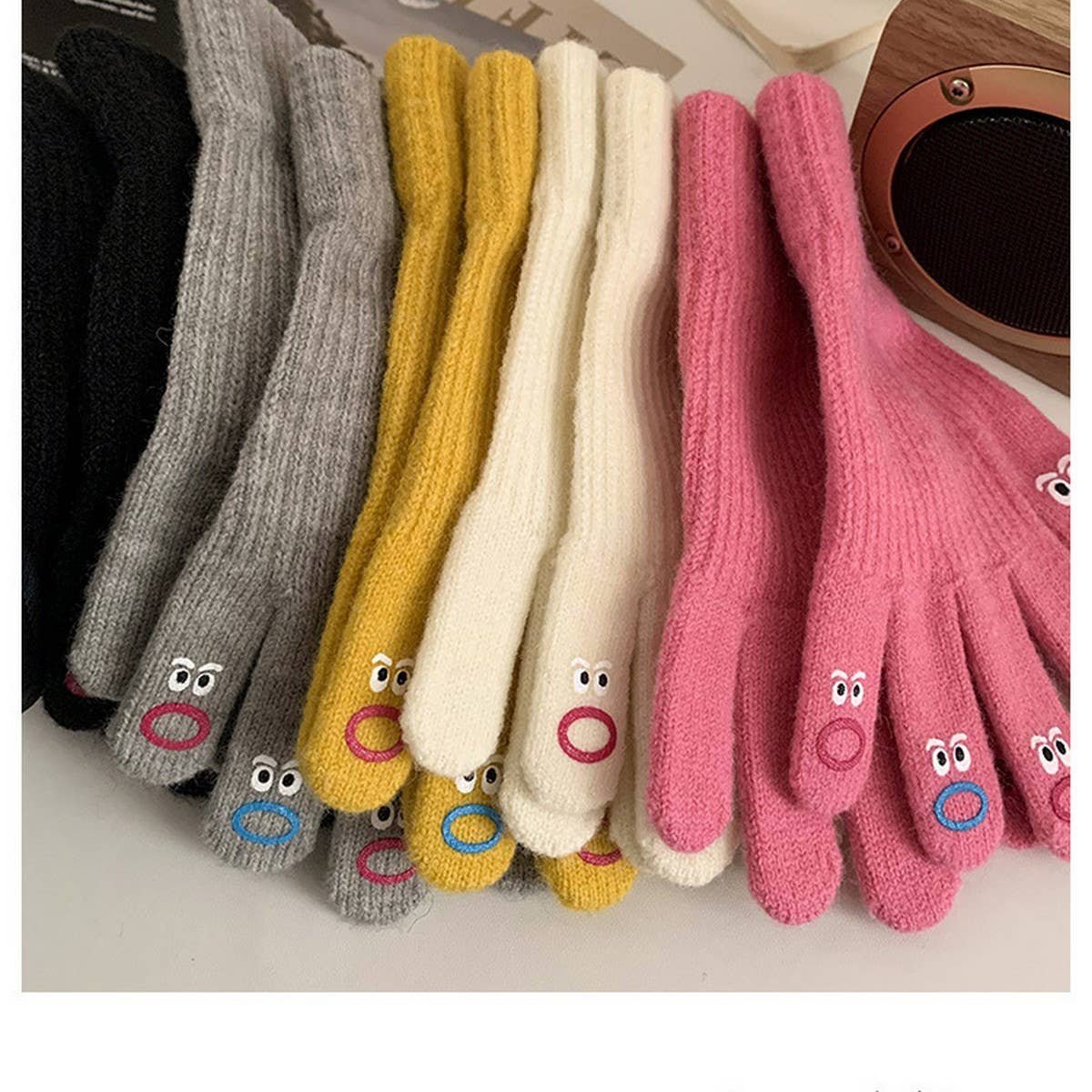 FINGERLESS SOLID COLOR KNITTED WOOL WARM GLOVES_CWAG0173