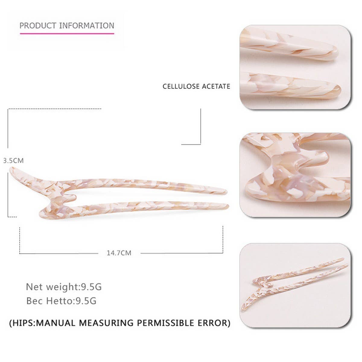 ACETATE LEOPARD PRINT U SHAPED HAIRPIN_CWAHA4228