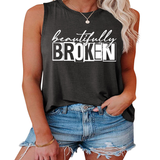 Wome Casual Plus Size Tank Top, Loose Fit_Cwttsl0422