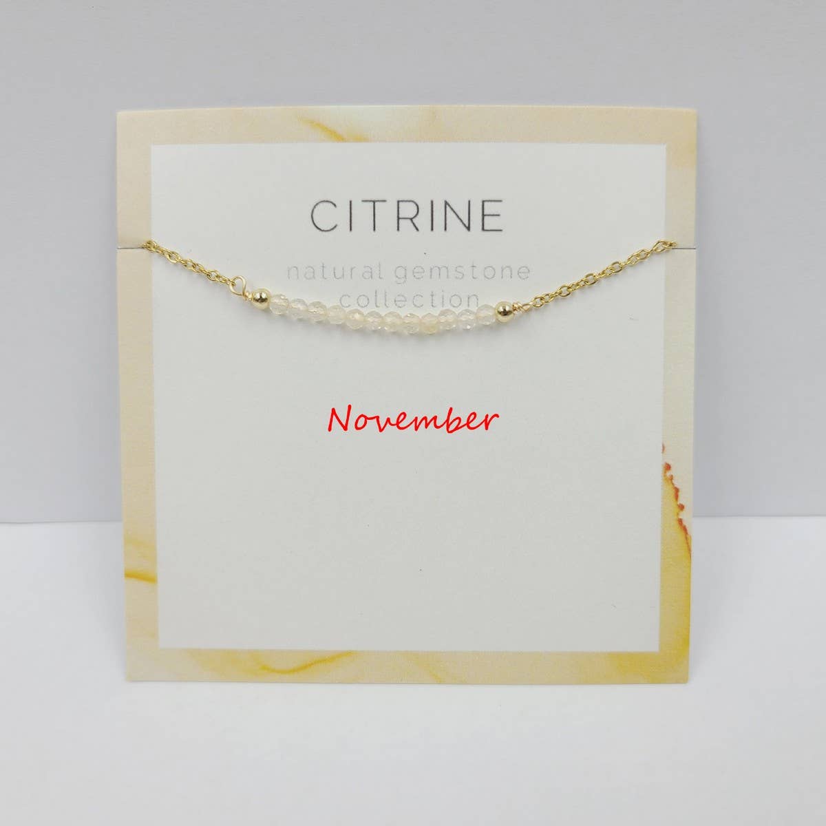 DECEMBER NECKLACE NATURAL STONE LOCK BONE CHAIN_CWAJE1054