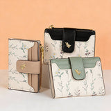 Fresh Floral Colorblock Mini Wallet With Zipper_Cwab06212