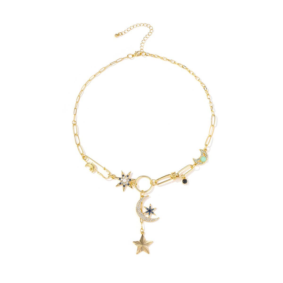 Womens Diamond Relief Small Pendant Necklace