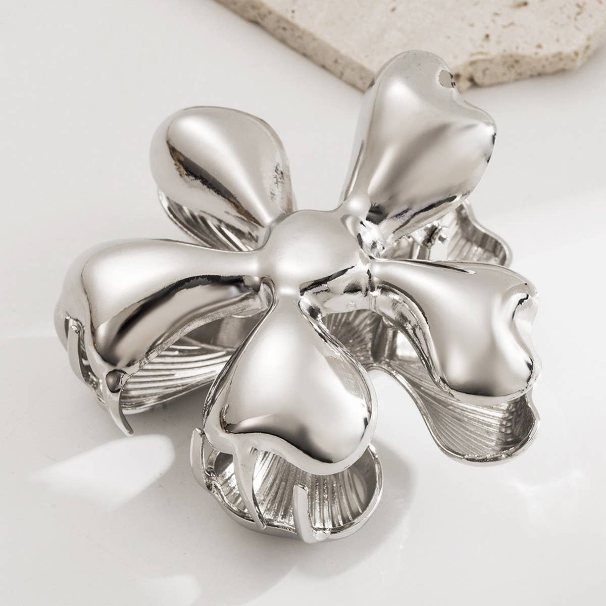 FLORAL METAL GEOMETRIC HAIR CLAW CLIP CHIC STYLE_CWAHA6182