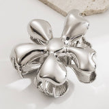 FLORAL METAL GEOMETRIC HAIR CLAW CLIP CHIC STYLE_CWAHA6182