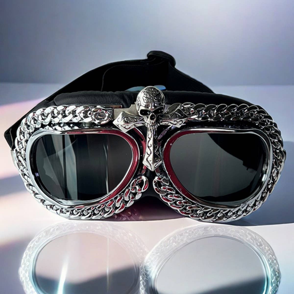 Vintage Metal Cross Wind And Sand Goggles_Cwasg0823