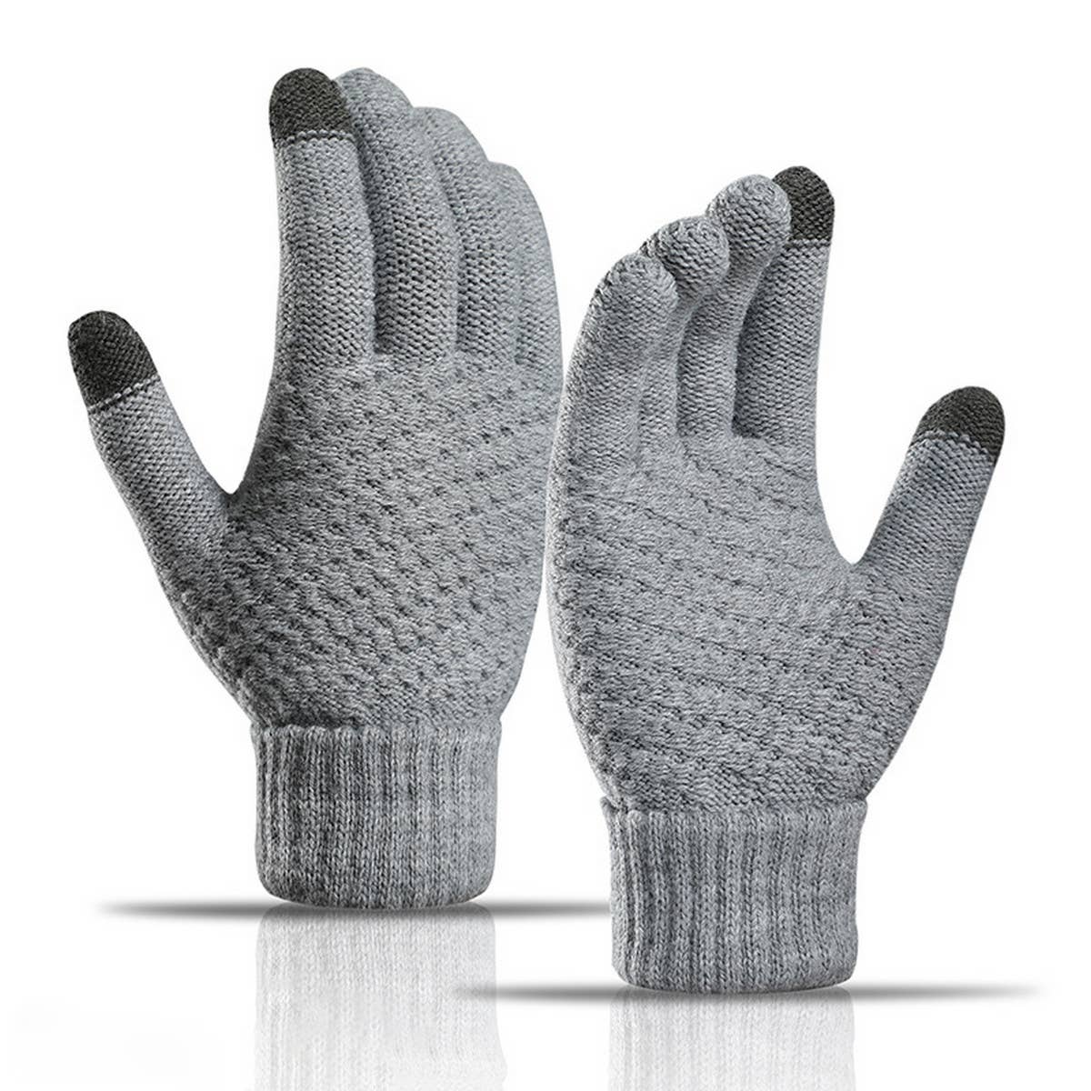 Unisex Touchscreen Gloves Soft Knit Winter Style_Cwag0022