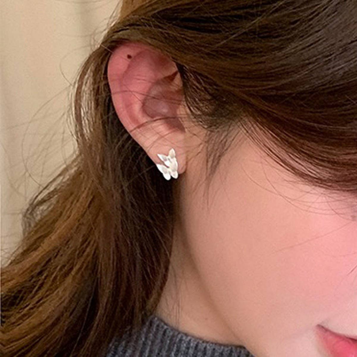 NEW HIGH END DOUBLE BUTTERFLY EARRINGS FOR WOMEN_CWAJE3007