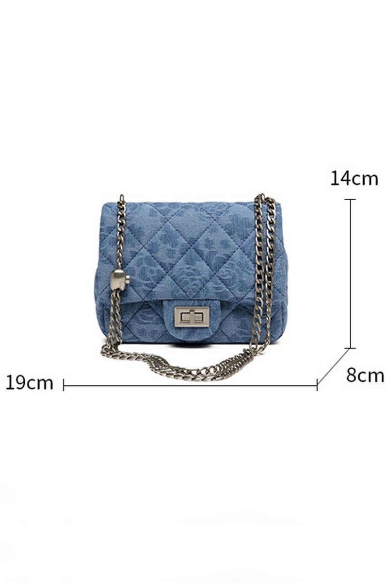 CHAIN CROSSBODY FLAP PURSE _CUAB0116