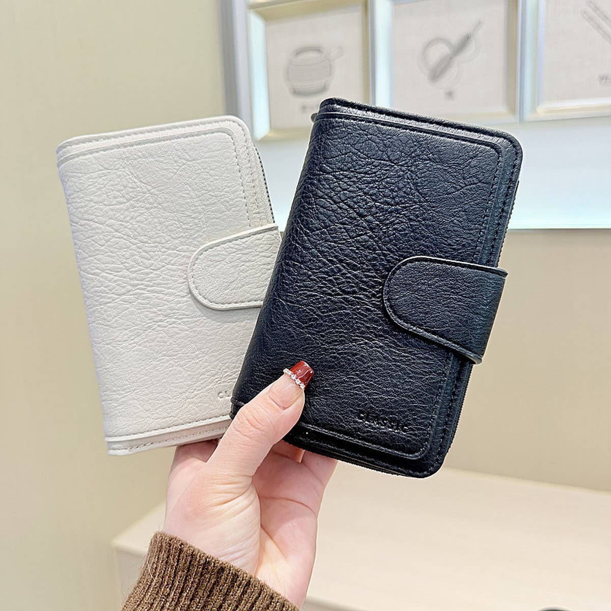 New Forest Style Retro Vertical Zipper Wallet_Cwab06250