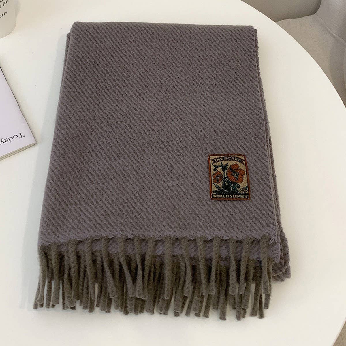 Winter Solid Acrylic Blend Scarf Neckwarmer_Cwasc2298