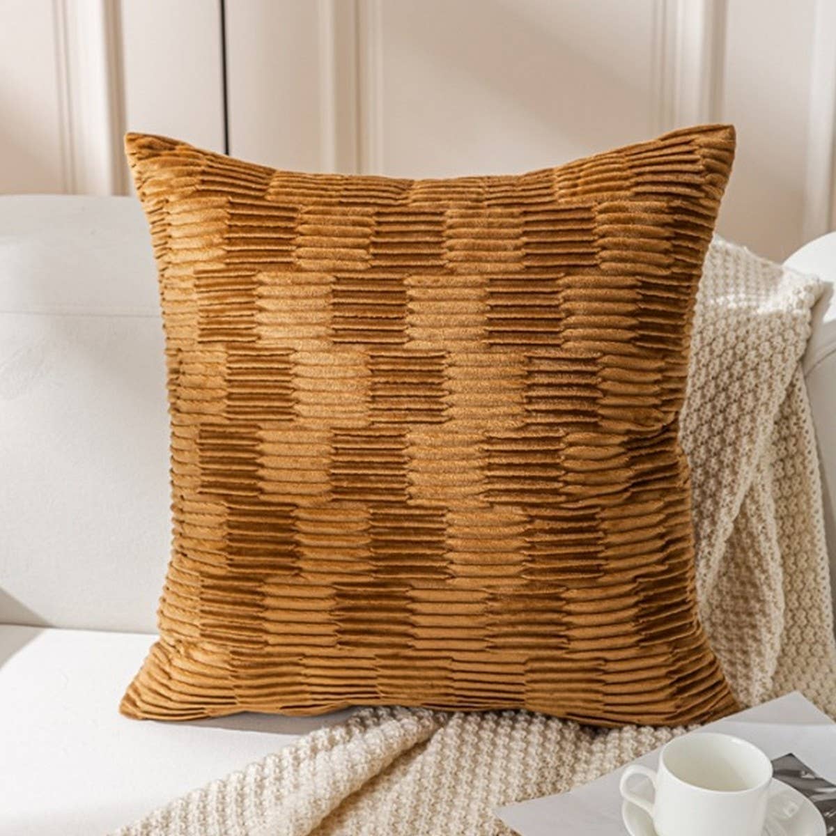 CREAM VINTAGE SOFA PILLOW COVER WAIST CUSHION_CWMM7716