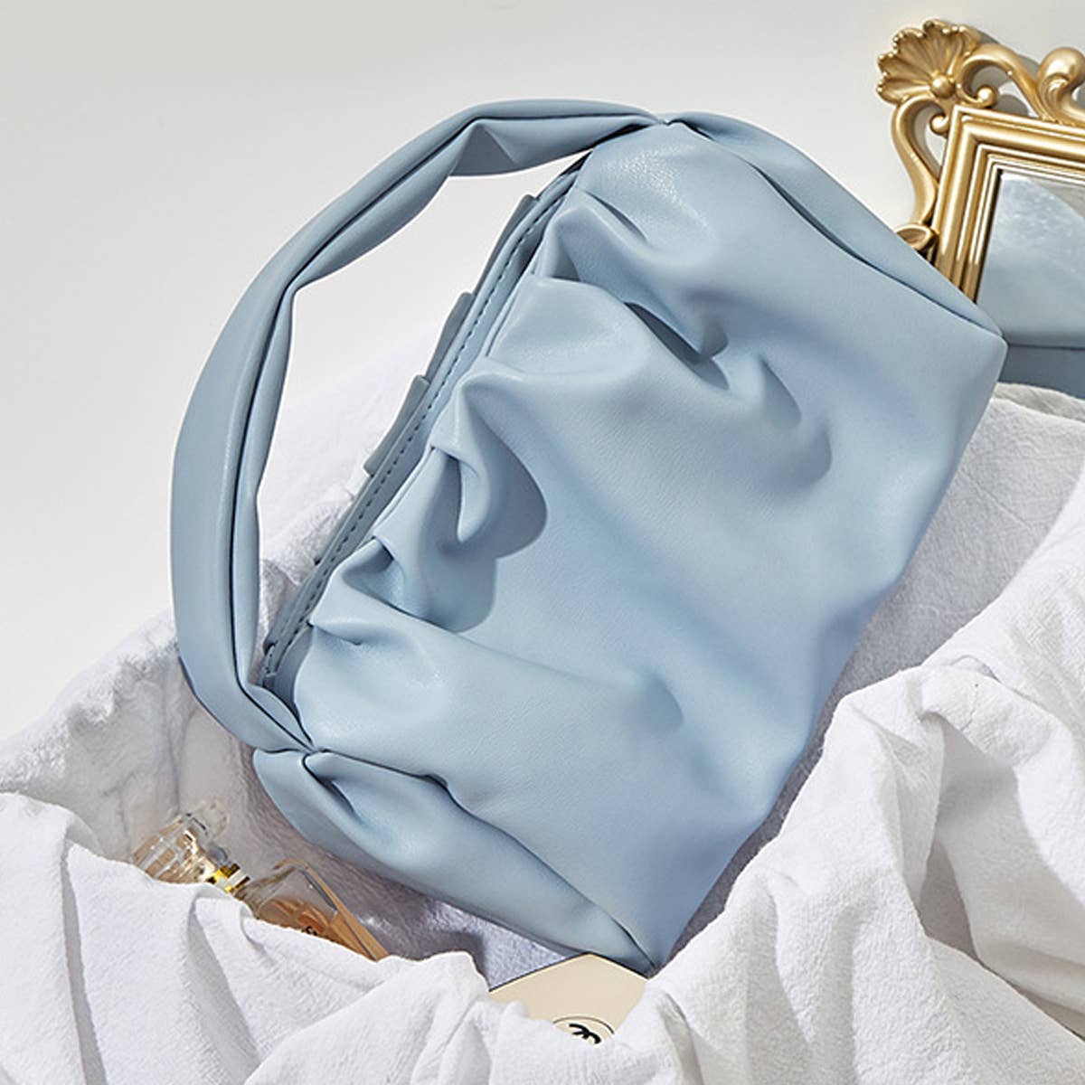 Simple Solid Color Cosmetic Bag Handbag_Cwab1832