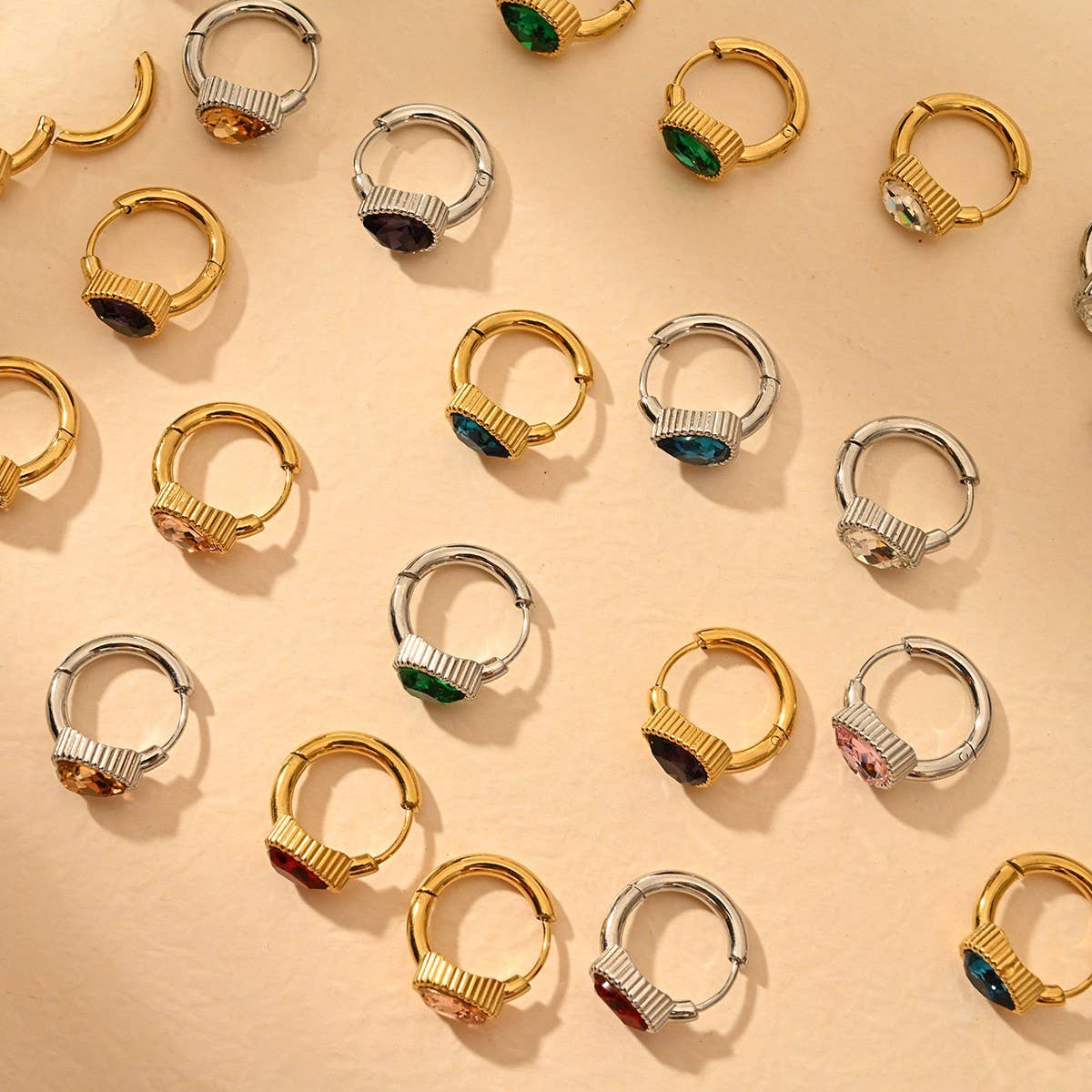 Unique Stainless Steel Heart Earrings With Cz_Cwmm8924