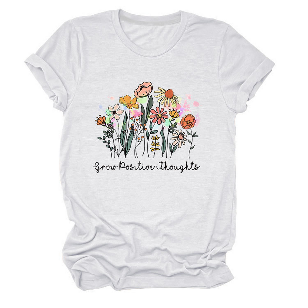 Wome Casual Crew Neck T-Shirt Soft Fit_Cwtts1488