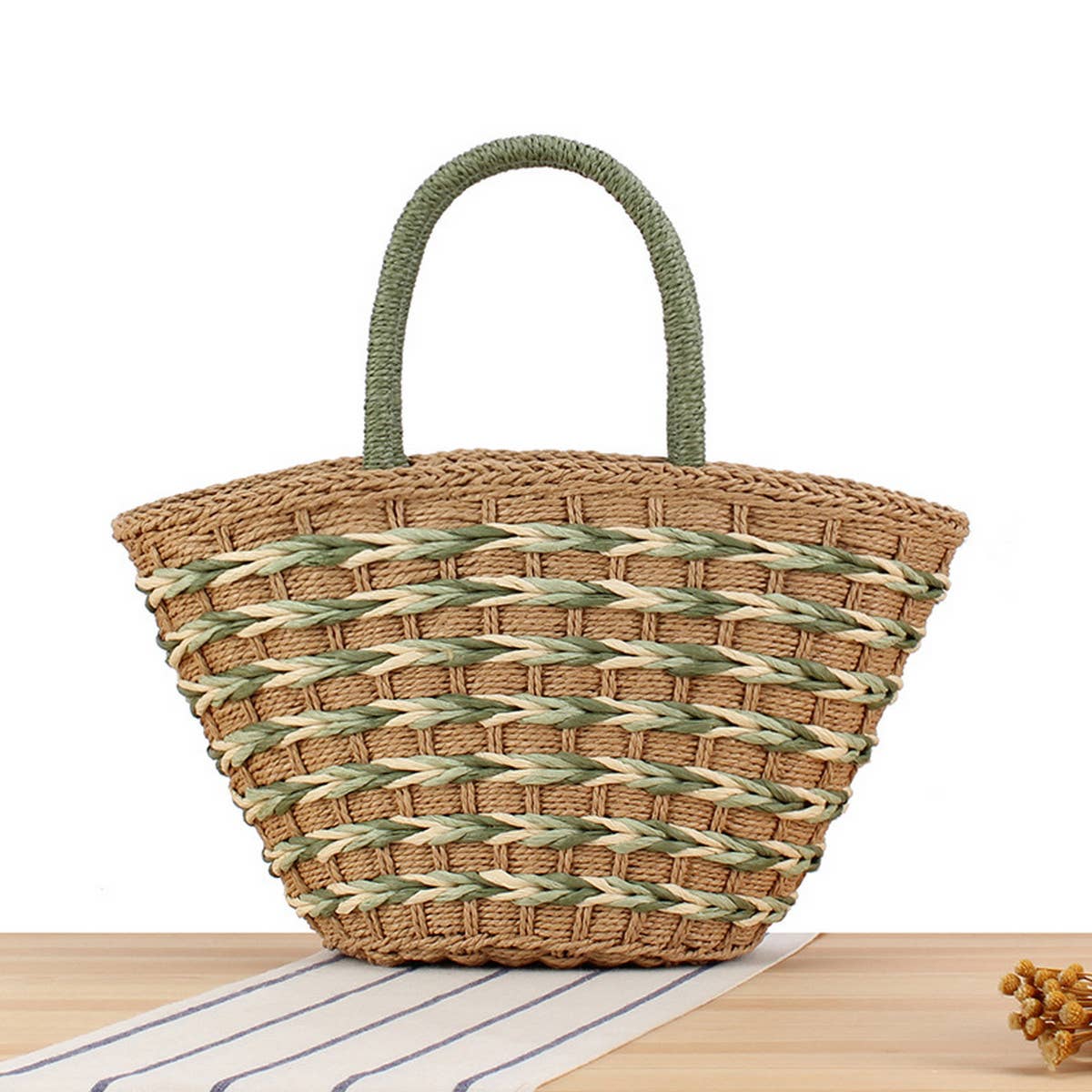 POPULAR SUMMER PORTABLE LARGE CAPACITY STRAW BAG_CWAB2100