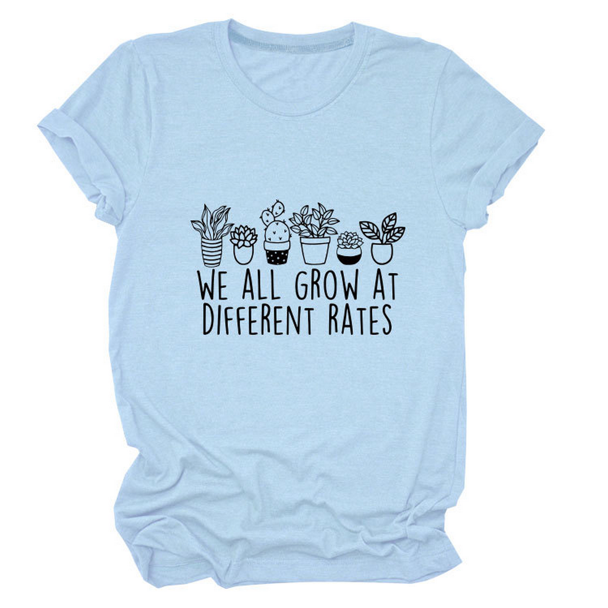 PRINTED CREW NECK TEE WE ALL GROW GRAPHIC_CWTTS1493